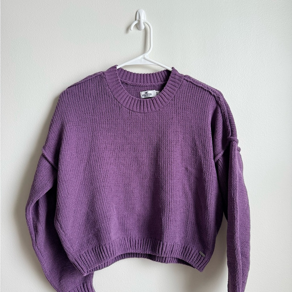 Hollister Purple Crew Neck Sweater